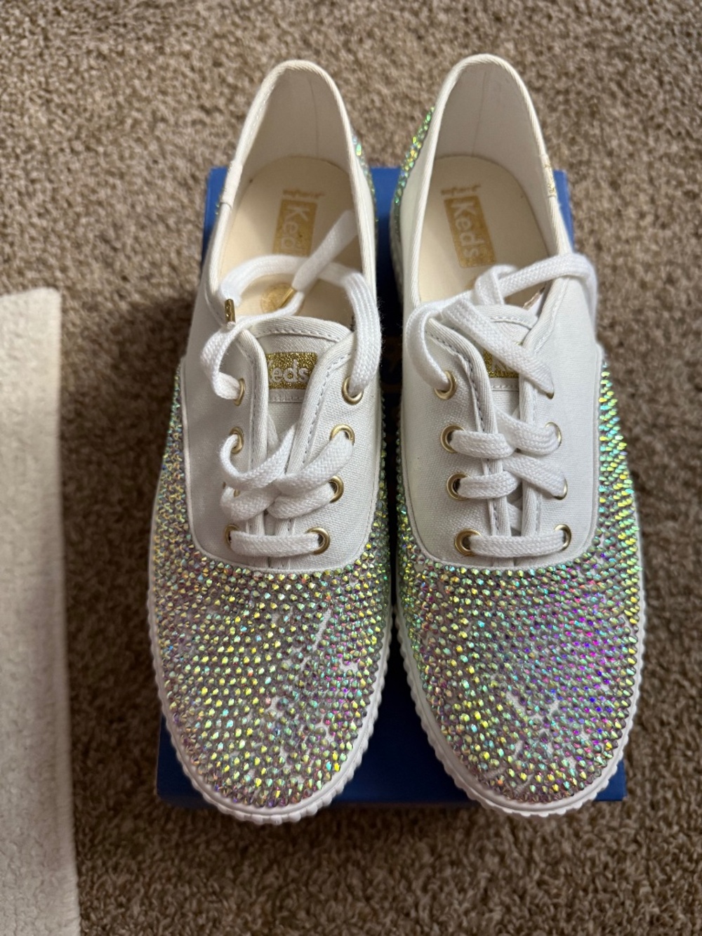 Bedazzled platform keds